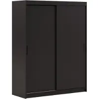 Masseno Schiebetürenschrank TELA 160/205/60cm 2-türig Schwarz