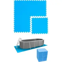 Eyepower 14 m² Poolunterlage - 60 EVA Matten 50x50 Pool Unterlage - Unterlegmatten Set