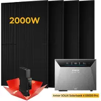 Anker PowernessBalkonkraftwerk Speicher , SOLIX Solarbank 4 E5000 Pro 5kWh mit 2000W PV Panel & Smarter Zähler 0% VAT