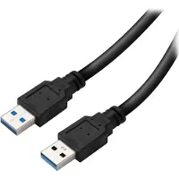 Vivanco ViVancoUSB-A-auf-USB-A-Stecker/Stecker-3.1-Kabel, 1,8 m Schwarz, 1,8 m, USB A, USB A, USB 3.2 Gen 1 (3.1 Gen 1), Schwarz