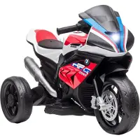 HOMCOM Kinder Elektro-Motorrad Kindermotorrad Elektro-Dreirad ab 18 Monaten Rot