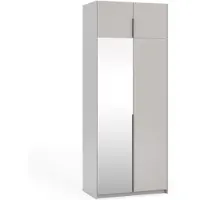 Masseno Drehtürenschrank THALIA 100/250/58cm 2-türig mit Spiegel Kaschmir