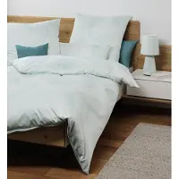 Janine Mako-Satin Bettwäsche Milano 45125-02 türkisblau 135x200 cm + 80x80 cm