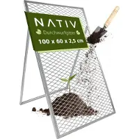 Lemodo Durchwurfsieb 100x60 cm aus verzinktem Stahl – Gartensieb für Erde & Kompost