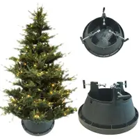 Lebula Weihnachtsbaumständer, stabil, groß, für Bäume bis max. 2,0 m, Sockel grün