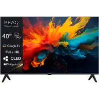 PEAQ Smart TV, Full HD, QLED LED Technologie (Flat, 40 Zoll / 100 cm), WLAN und Bluetooth, Sprachsteuerung