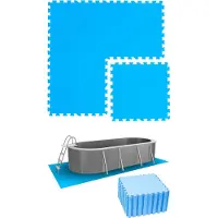 Eyepower 6,6 m² Poolunterlage - 28 EVA Matten 50x50 Pool Unterlage - Unterlegmatten Set