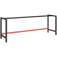 StarTech.com Werkbank - Gestell aus Edelstahl - 220×57×79 cm - Werkstatttisch - Matte Oberfläche - Schwarz