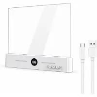 Slyrun 2-in-1 LED-Leselampe und Nachtlicht, 3 Farbtemperaturen, stufenlos dimmbar, USB-aufladbare Leselampe mit Timer, ideal zum Lesen bei Nacht, 1 Stück