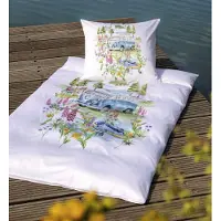 Janine Design Mako-Satin-Bettwäsche-Garnitur 42163 modern art S Farbe multicolor Größe 155x220+80x80