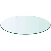 StarTech.com Runde Glas Tischplatte - 70 cm gehärtetes Glas - 0,8 cm stark - Transparente Ersatzplatte für Couchtisch Wohnzimmertisch - Blau