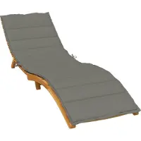 vidaXL Möbel Sonnenliegen-Auflage Melange Dunkelgrau 200x50x4 cm Stoff - Gartenmöbelauflagen 4002499