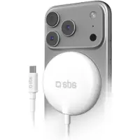 SBS Kabelloses Ladegerät kompatibel mit Magsafe Qi2.2 25 W mit integriertem USB-C-Kabel