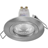 Osram Spot Set LED Einbaustrahler GU10 4,5W Satin Click, 2700K Warmweiß, Aluminium, Einfache Click-Montage, 3er-Set