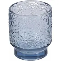 Salt & pepper Wasserglas Flora Transparent / Blue 300 ml (4er Set)