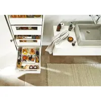 Blum Space Tower Legrabox pure Schubladen-Set | Mit Reling, 40kg NL550mm, KB 600mm | Seidenweiß