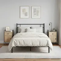 vidaXL Nachttisch 2 Stk Sonoma-Eiche 35 x 36,5 x 61 cm Holzwerkstoff 8007650