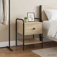 vidaXL Nachttisch Sonoma-Eiche 35 x 36,5 x 47 cm Holzwerkstoff 8007661