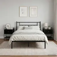 vidaXL Nachttisch 2 Stk Schwarze Eiche 35 x 36,5 x 47 cm 8007660