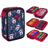 Sonstiges COOLPACK JUMPER 3 gefülltes Federmäppchen Federmappe Schülermäppchen Federtasche HUNDE leicht bunt Kinder Mädchen