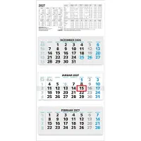 Sonstige Verlage 3-Monatskalender blau 2027