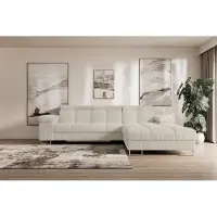 ALTDECOR Ecksofa mit Schlaffunktion und Bettkasten - COMA L - 271x203x79 - Grau Corner Sofa Eckcouch Couch L-Form, links/rechts angeordnet, Schlafcouch Ausziehbar Wohnlandschaft