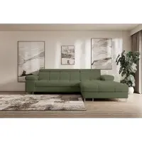 ALTDECOR Ecksofa mit Schlaffunktion und Bettkasten - COMA L - 271x203x79 - Dunkelgrau Corner Sofa Eckcouch Couch L-Form, links/rechts angeordnet, Schlafcouch Ausziehbar Wohnlandschaft
