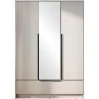 Mirjan 24 Drehtürenschrank Spirit 3D mie Spiegel, Wohnzimmer Kollektion, Kleiderschrank, Stilvoll Schrank (Farbe: Cashmerebeige)