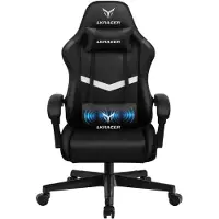 LUCKRACER GTPLAYER Gaming Stuhl Bürostuhl Massage Gaming Sessel Ergonomischer Gamer Stuhl, Kopfstütze Massage-Lendenkissen, Gepolstert Gaming Chair, Drehsessel,