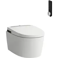 Laufen Cleanet Alvia Wand-Dusch-WC, spülrandlos, Tiefspüler, Fernbedienung, Sitzheizung, 410x600x370mm, H8211604000001