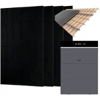 Conow CBE2000 Pro 1820W Balkonkraftwerk mit Halterung Dachziegel mit 2 CBE2000 Erweiterungsakku