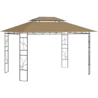 Syfax Pavillon 4x3x2,7 m Taupe 160 g/m²