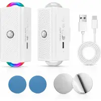 Dopwii Smartes LED-Nachtlicht 2er-Set, Bewegungssensor,8 RGB-Farben, 4 Helligkeitsstufen, magnetisch, kabellos, ideal für Schlafzimmer, Flur, Treppe