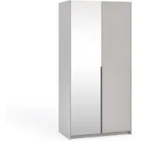 Masseno Drehtürenschrank THALIA 100/204/58cm 2-türig mit Spiegel Kaschmir