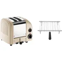 Dualit Toaster Paket 1, 2er Toaster mit Brötchenaufsatz Creme