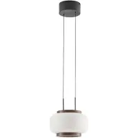 Quitani Shiro LED-Hängelampe, 1-fl, höhenverstellbar, Glas - , Shiro, dimmbar, Weiß, für Wohnzimmer, Glas, Design