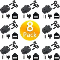 BundiGlassware 8 Set Abdeckungsclips für Spa-Whirlpools ersetzen Verriegelungen, Clip-Schloss mit Schlüsseln und Hardwares, schwarz