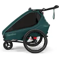 Qeridoo Kidgoo 1 - Kinderfahrradanhänger für 1 Kind, Farbe: Pacific Blue
