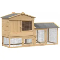 vidaXL Hühnerunterkunft 2 Stk. Braun 150 x 60 x 89 cm