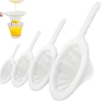 OEM 4 Stück Nylon-Filter mit Handgriff - 100/200/300/400 Maschen - Kunststoff-Küchenfilter - weiß - 14,5*24 cm