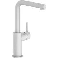 Herzbach SIRO WHITE WT-Einlochbatterie L-Size Griff seitl. ohne Ablauf Weiß matt