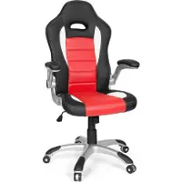 Hjh OFFICE GAME SPORT - Gamingstuhl Weiß / Schwarz / Rot