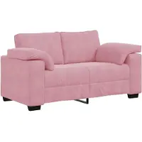 vidaXL 2-teiliges Sofa-Set mit Kissen, rosa Samt