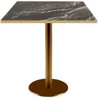 Restootab Tisch 70 x 70 cm Rom Bistro geäderter Marmor
