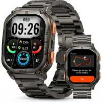 Kospet Tank M3 Ultra GPS Smartwatch Herren mit Telefonfunktion, 40+Tage Akkulaufzeit, 1,96 AMOLED Display, 5ATM Wasserdicht Fitnessuhr mit Herzfrequen
