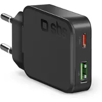 SBS 45-W-USB-C-Ultra-Slim-Wandladegerät mit 2 Anschlüssen