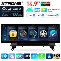 Xtrons Android Autoradio QLBH44X5CCL314,9 Zoll Octa Core 8 + 128 GB Global 4G LTE für BMW X5 X6 CCC