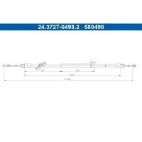 Ate Seilzug, Feststellbremse 24372704982 für Mercedes