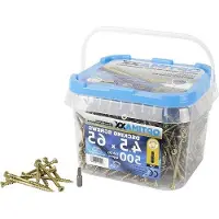 OEM Terrassenschrauben 45 x 65 mm Zink 500 Stück Truss-Head Scherz-Zaumform Anti-Korrosion