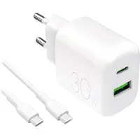 Puro Power Kit: Ladegerät Daily 1 x USB-A und 1 x USB-C + USB-C Kabel
